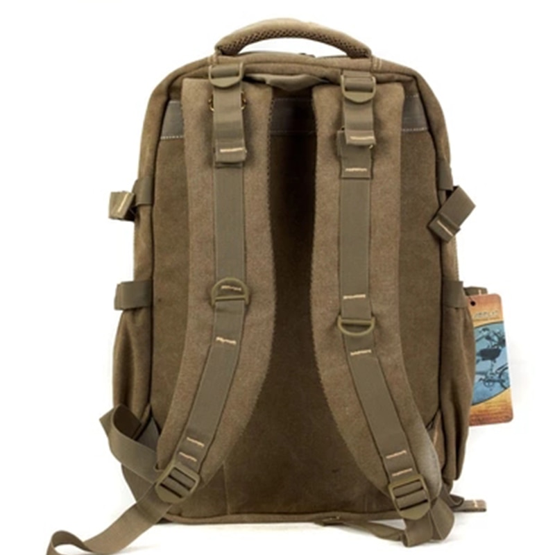 Military Style Canvas Backpack with Strong shoulder pad